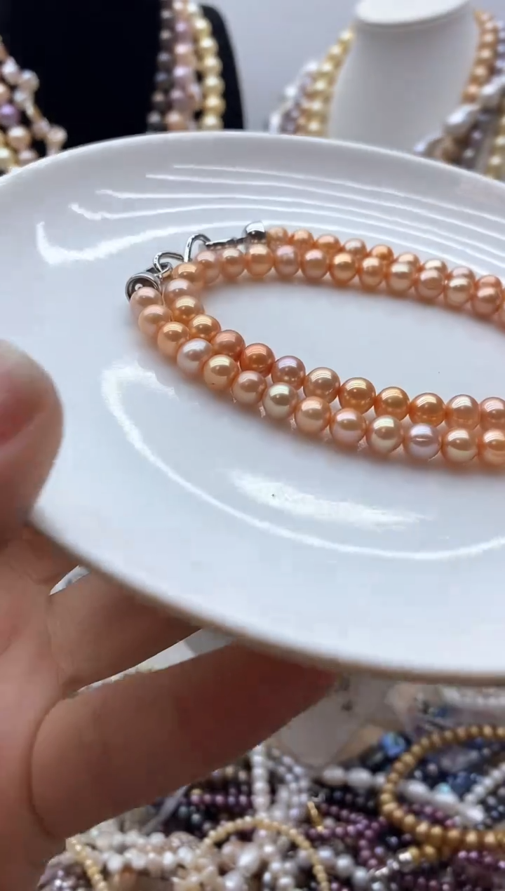 【闪购商品】淡水珍珠颈饰钛钢148