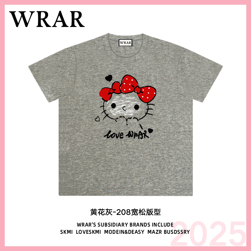 【捧手KT】新品透气宽松T恤休闲圆领设计师印花1