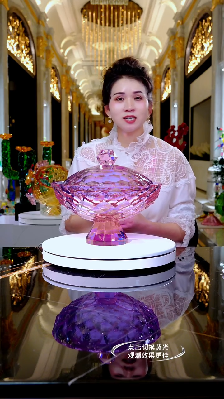 摆件琉璃LF0111艺术水晶果盘