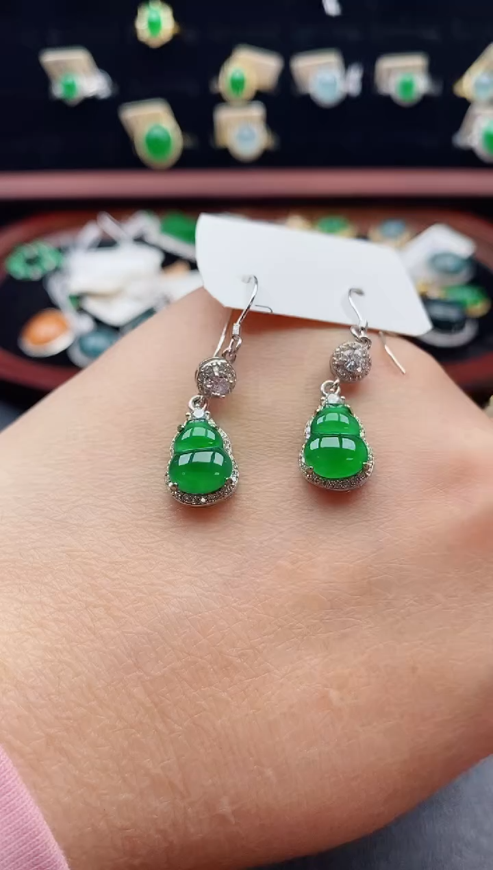 银S925镶嵌戒指翡翠1