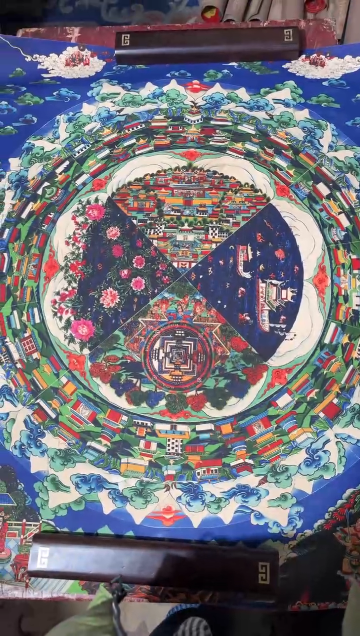 卷轴画龙妹的唐卡tk16