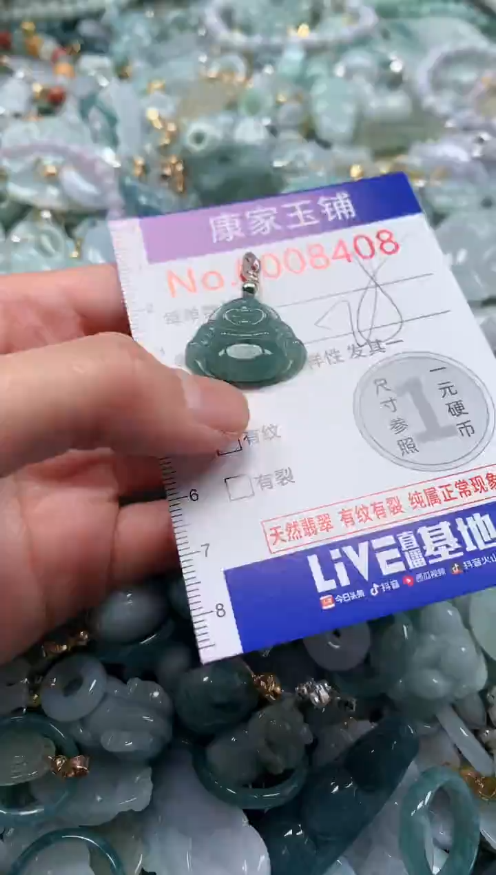 翡翠未镶嵌吊坠(不含链)8408