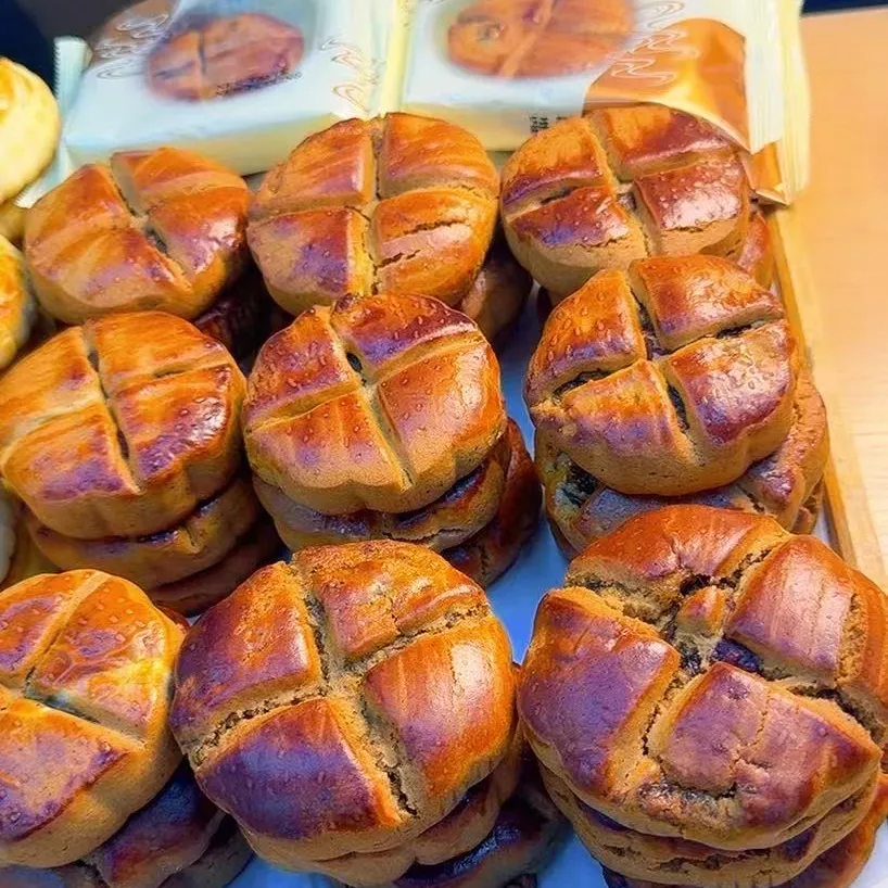 【80g*10块】金丝红枣月饼中秋点心皮薄馅足传统口味 T