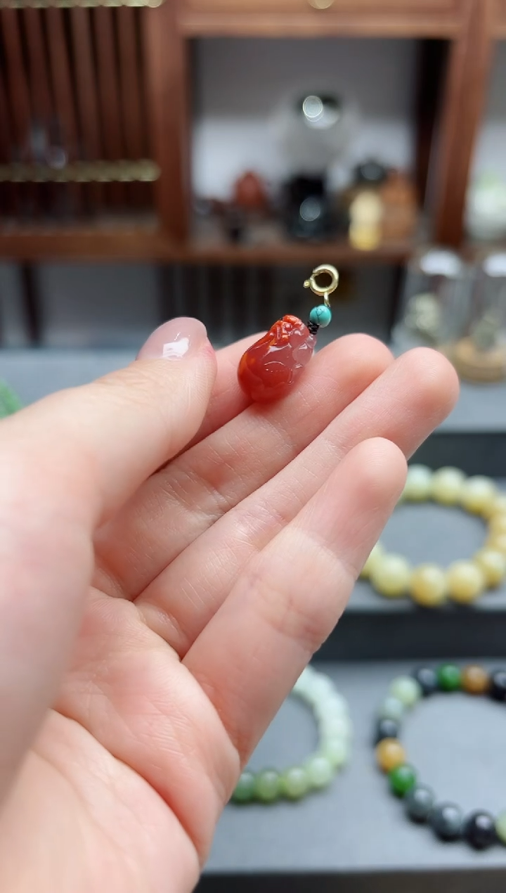 【闪购商品】南红玛瑙吊坠未镶嵌南红貔貅吊坠DN赠链