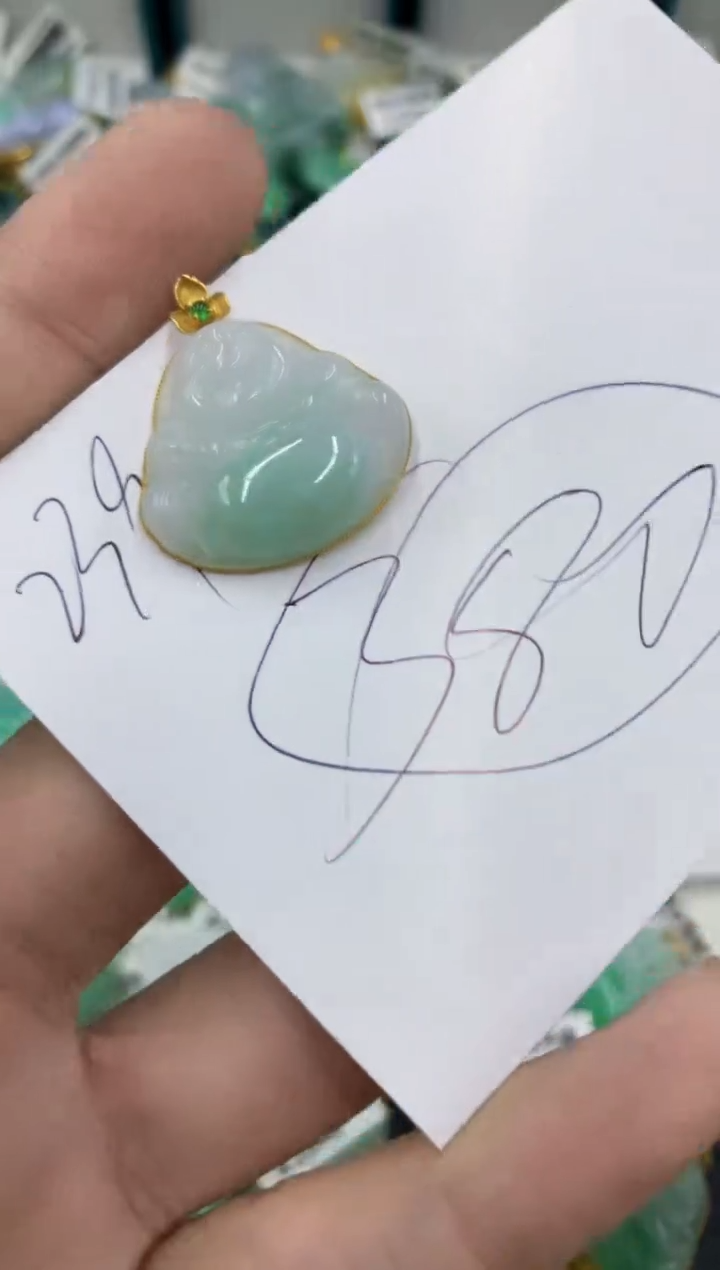 【闪购商品】翡翠颈饰18K金镶嵌号链接11111