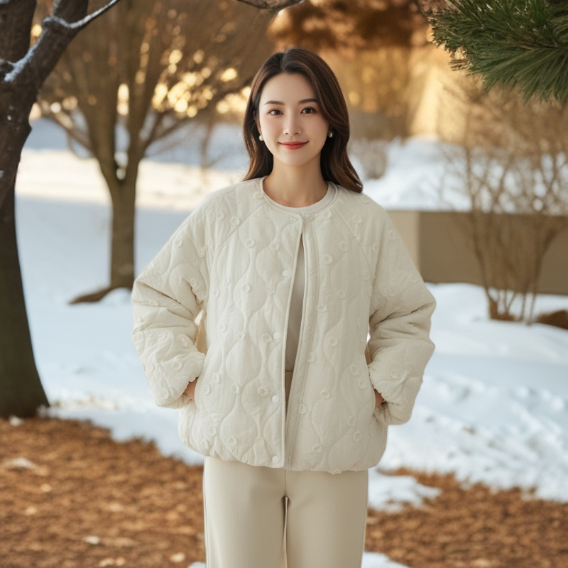 萱儿韩版大码宽松冬季棉服（703~898）年轻人花袄女款