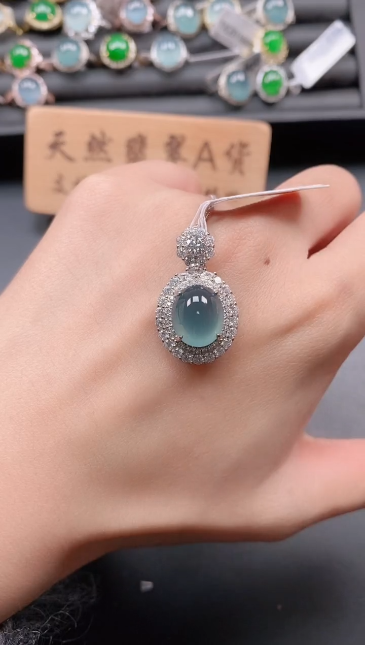 银S925镶嵌戒指翡翠11111