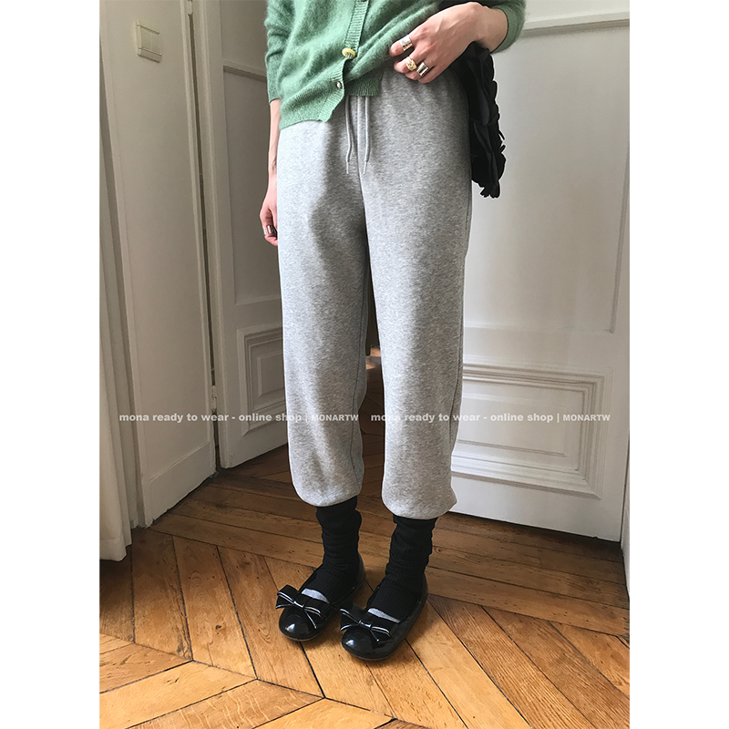 【MONARTW】MONARTW收脚显瘦高腰抽绳卫裤女 O125K15976