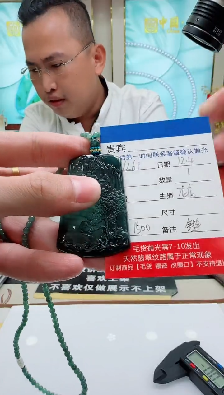 未镶嵌定制翡翠LL61翡翠吊坠赠珠链-多样性发其一