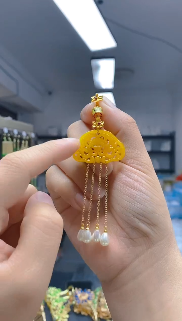 【闪购商品】翡翠耳饰合金319翡翠压襟