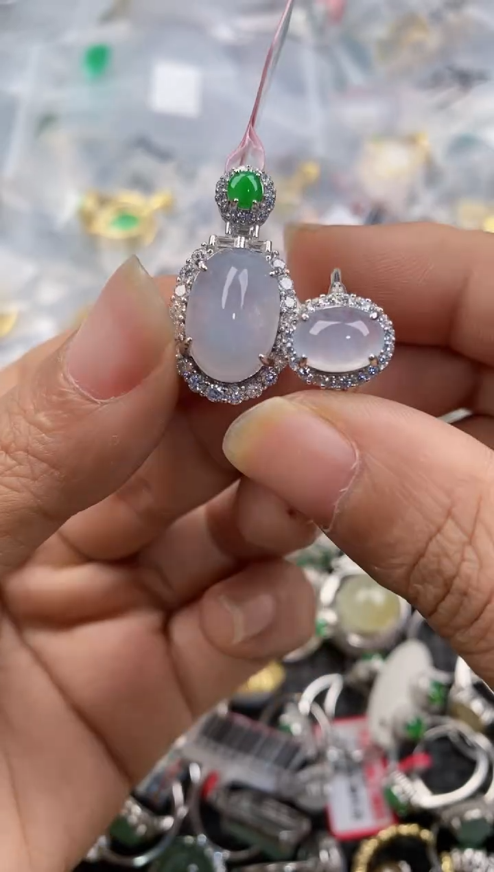 银S925镶嵌戒指翡翠333----6