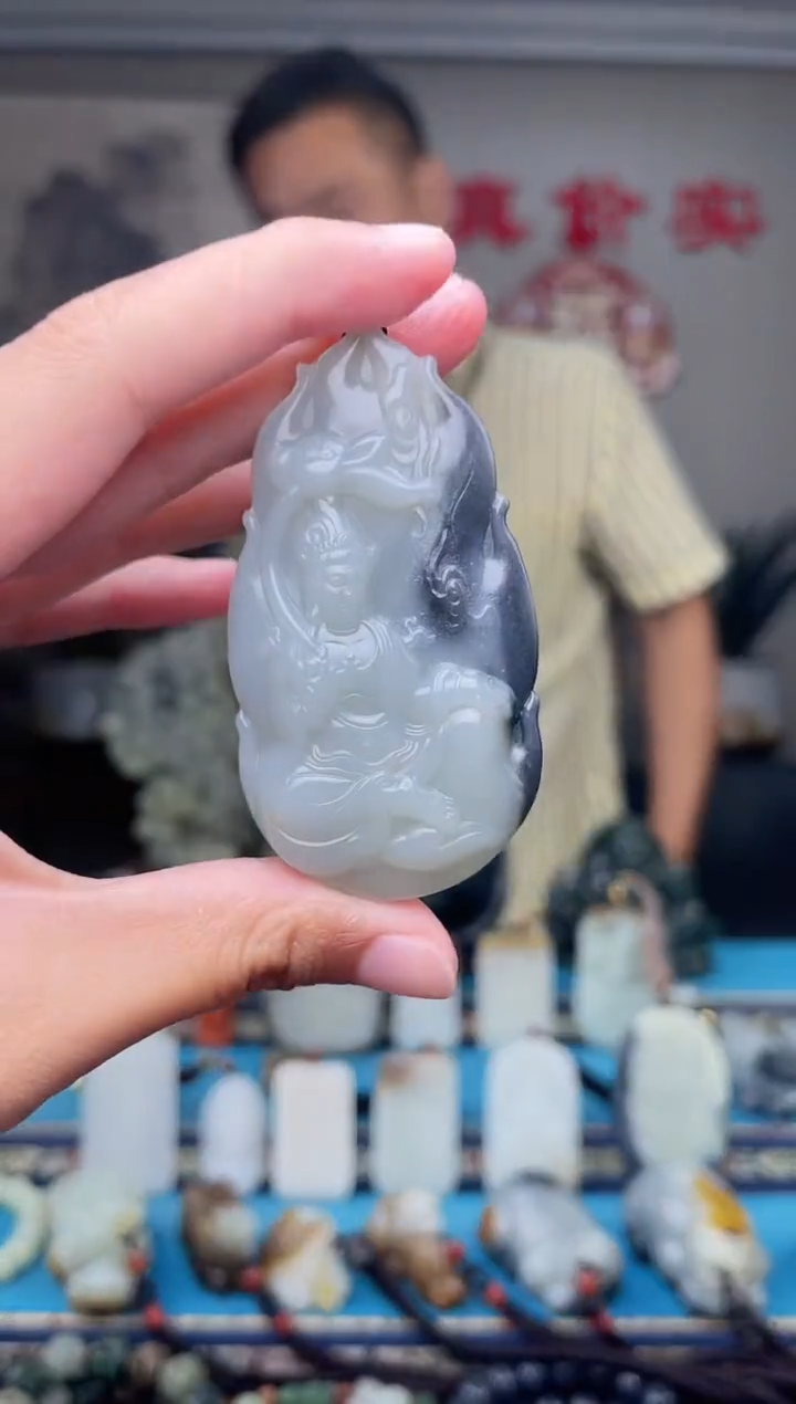 和田玉未镶嵌挂件1