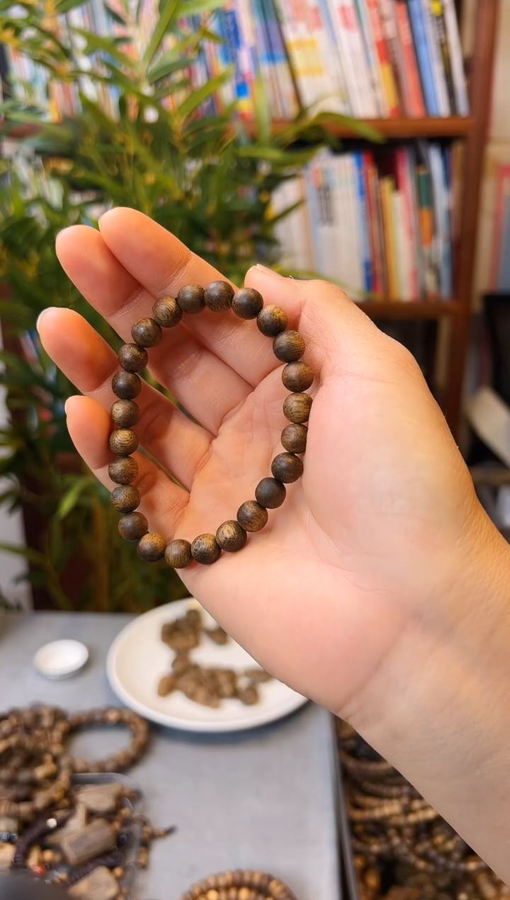 【闪购商品】沉香手串棋楠圆珠单圈