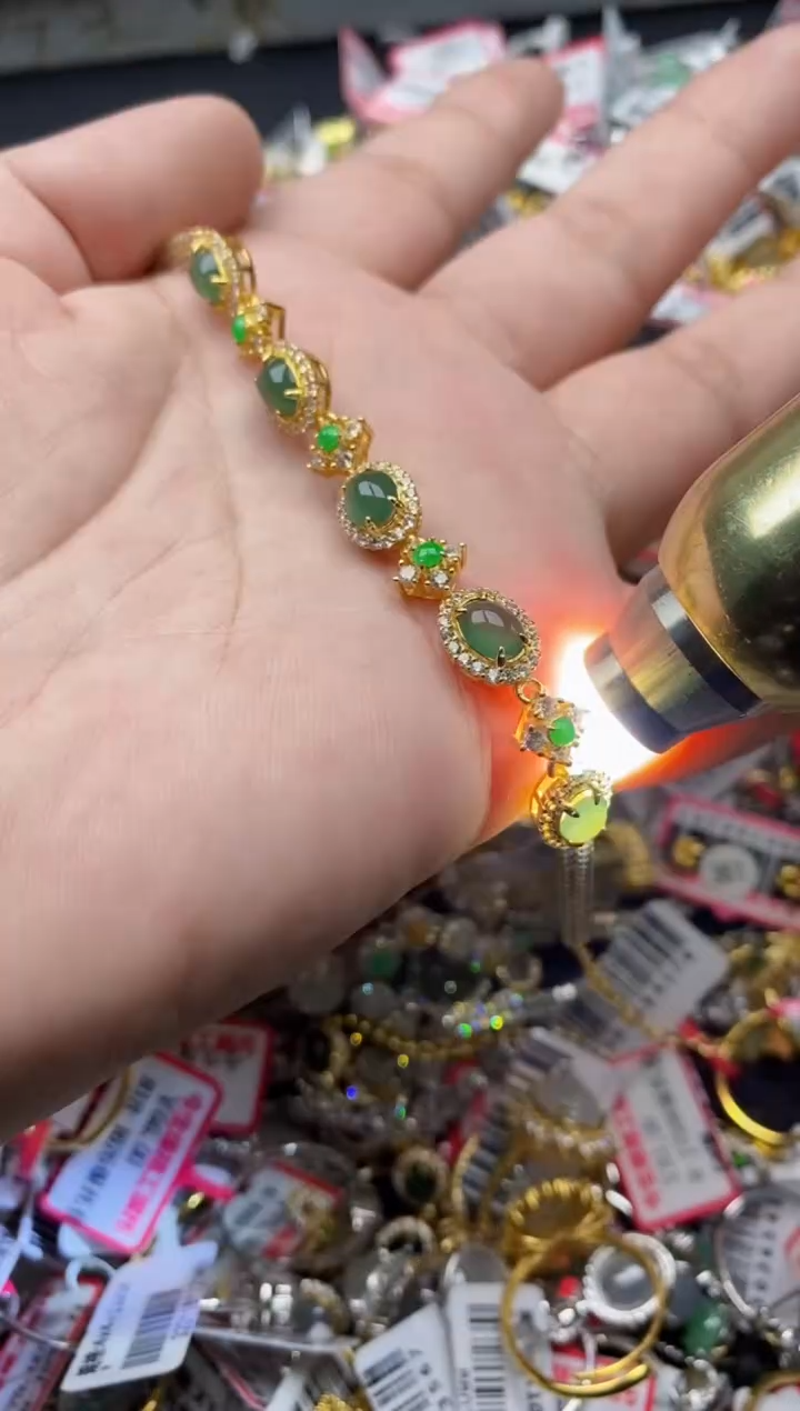 【闪购商品】翡翠戒指银S925镶嵌888888---7
