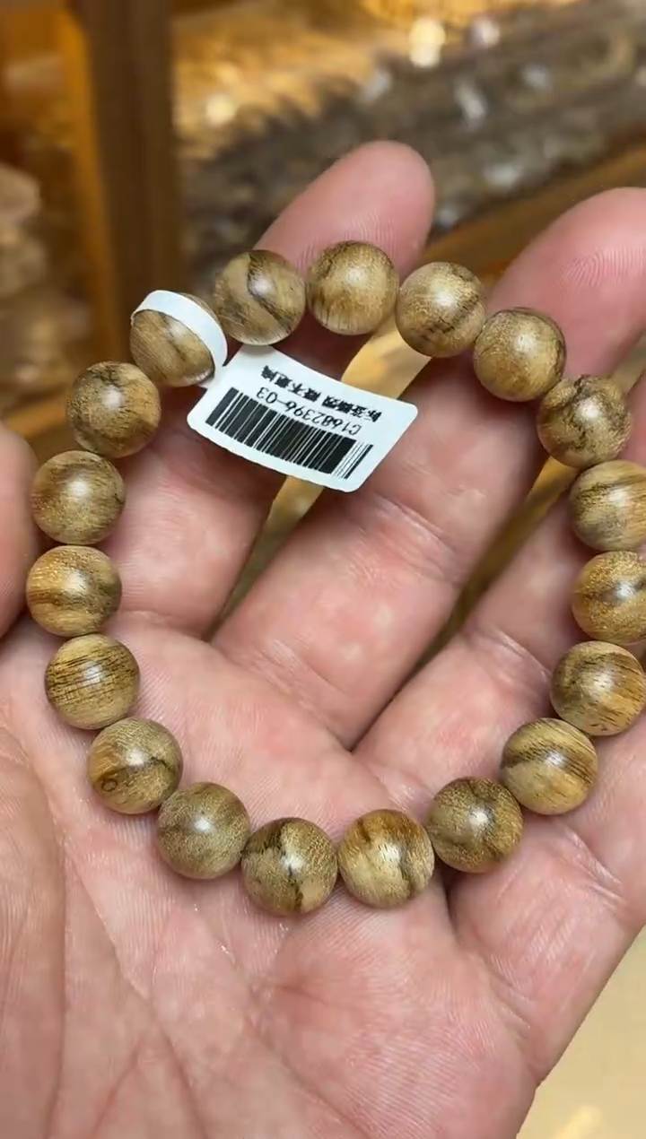 沉香手串 达拉干圆珠单圈虎斑1.1多样性发其一
