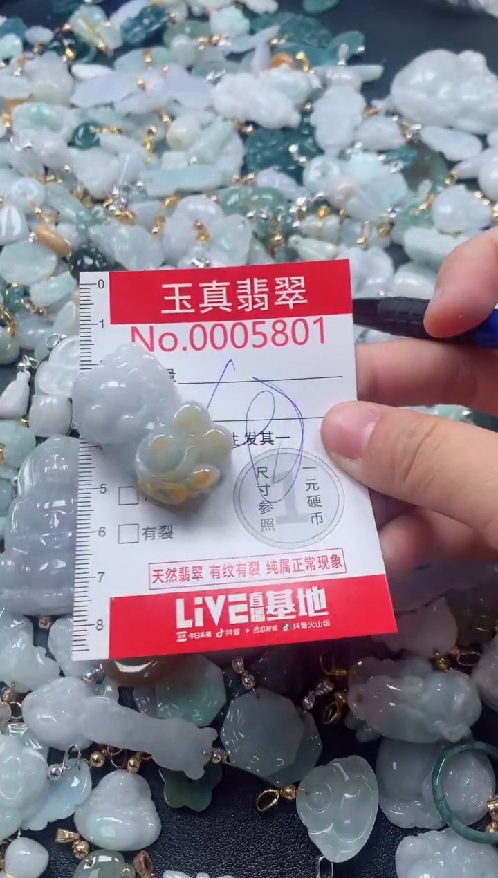 吊坠(不含链)未镶嵌翡翠5801