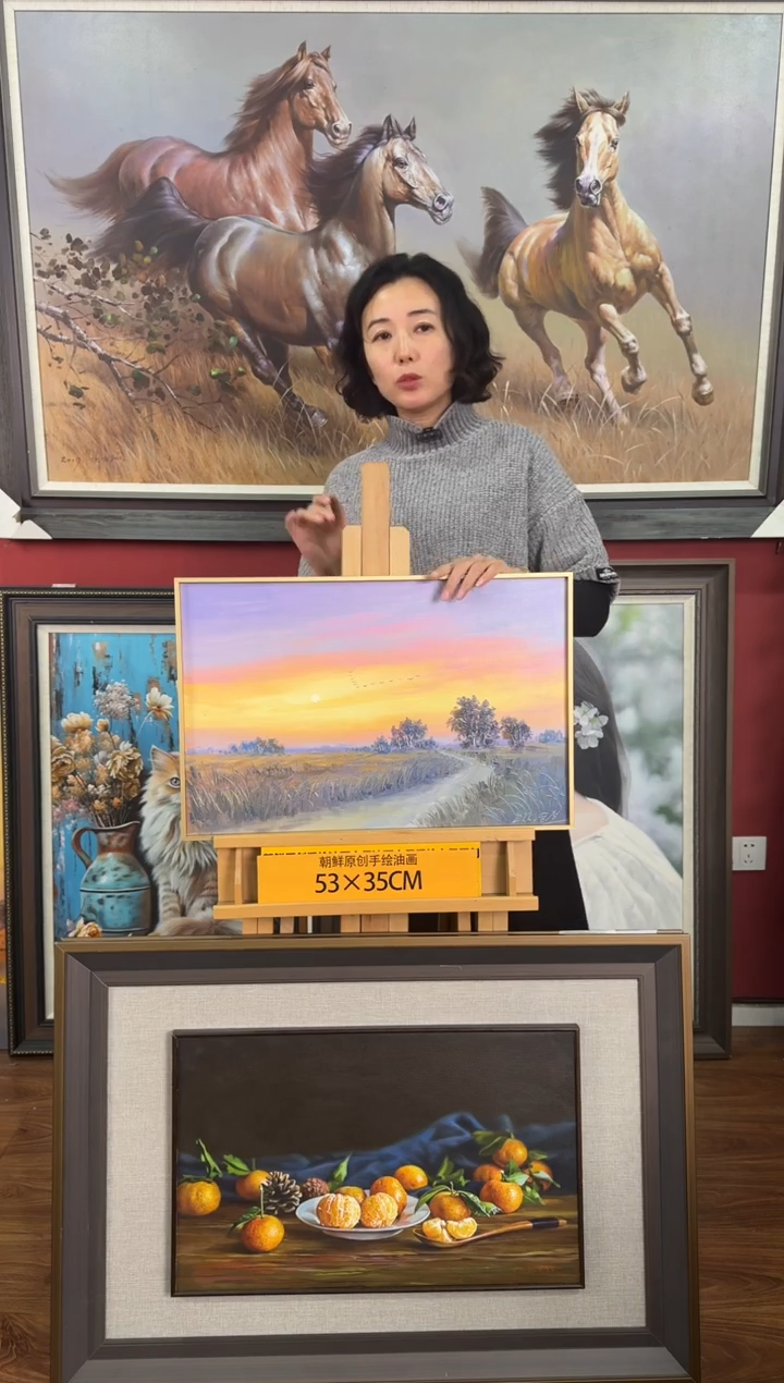 油画【22号】约53*35cm丨朝鲜原创纯手绘孤品油画丨顺丰包邮