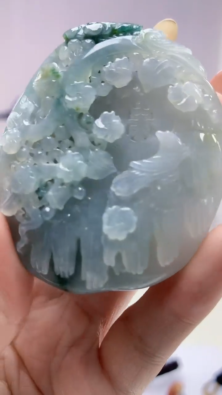 【闪购商品】定制翡翠未镶嵌5028DD-毛货挂件147