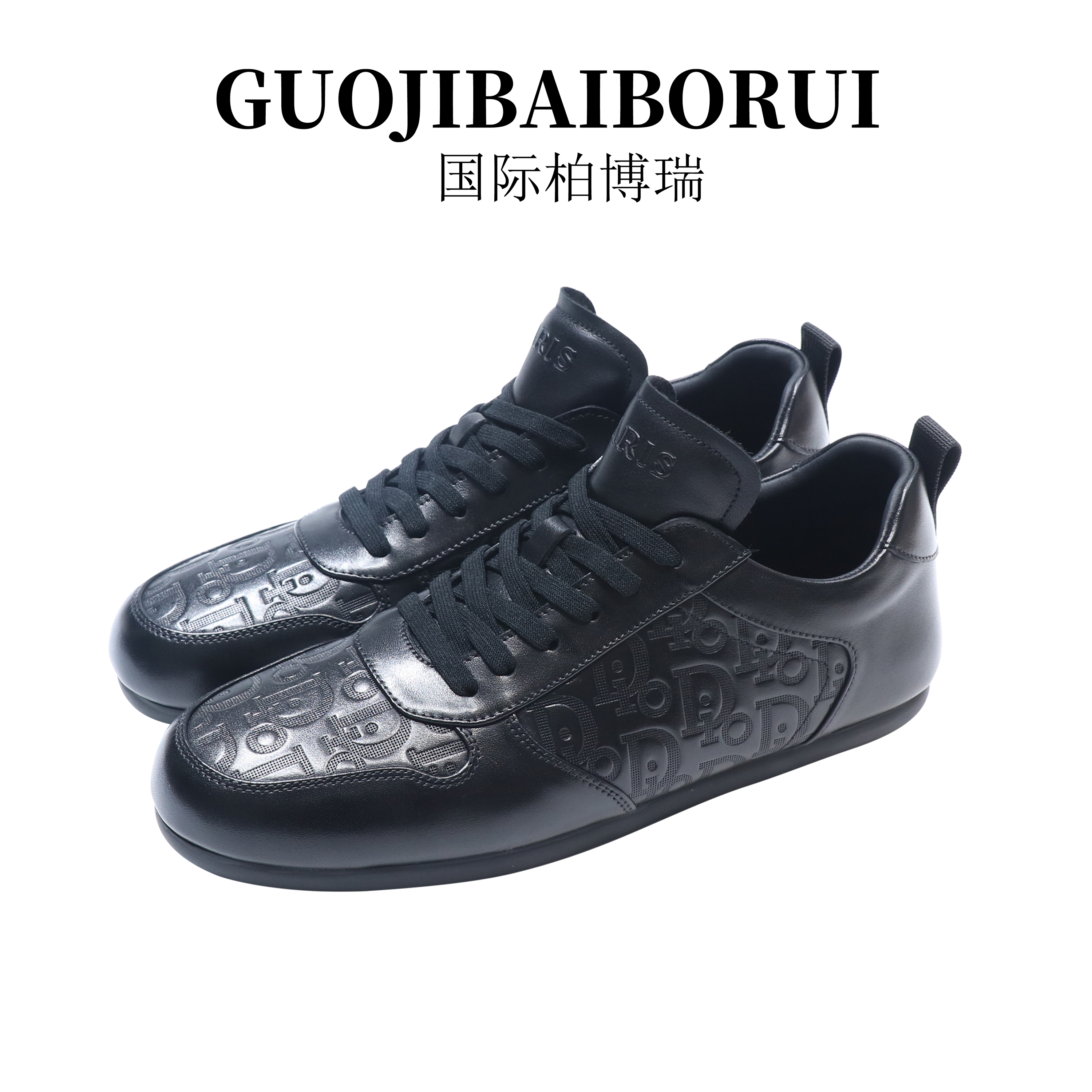 国际柏博瑞皮鞋男款2025新款真皮透气软底舒适休闲鞋百搭时尚男鞋