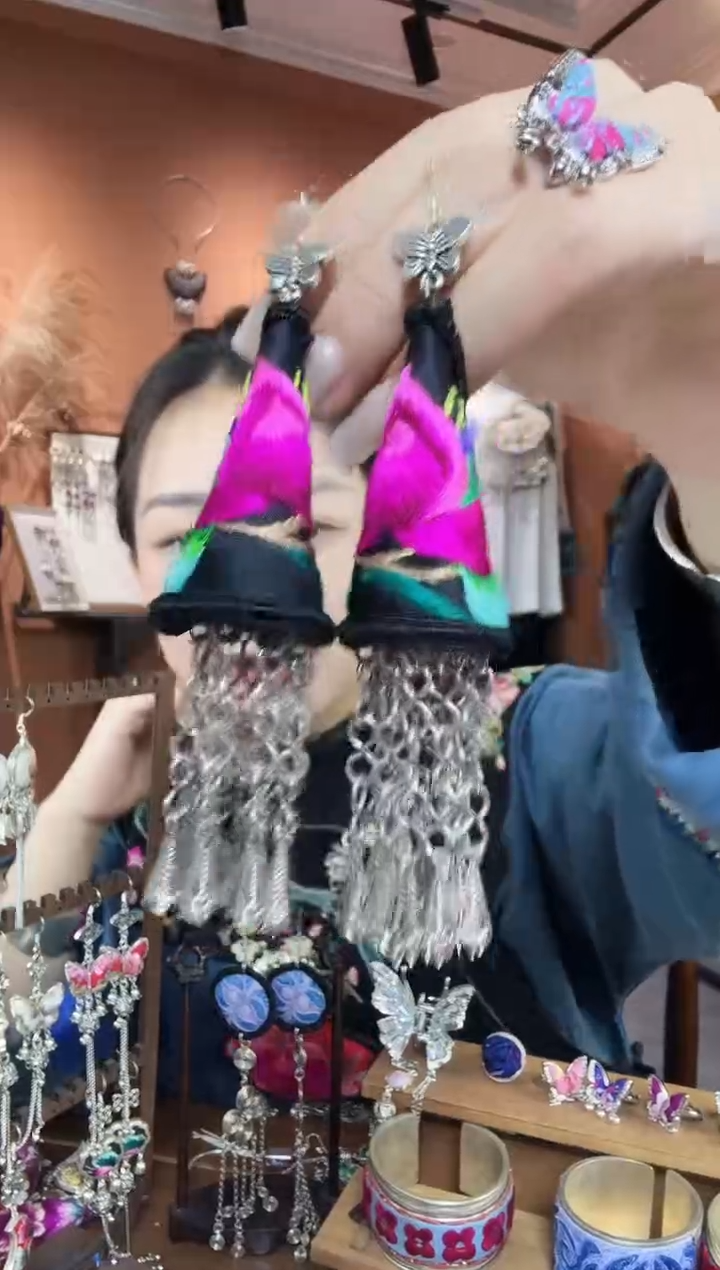 刺绣纯手工民族风耳环
