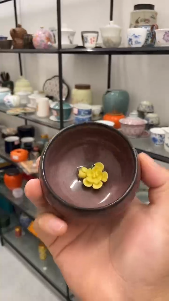 茶道配件瓷奢集精品茶具开片主人杯