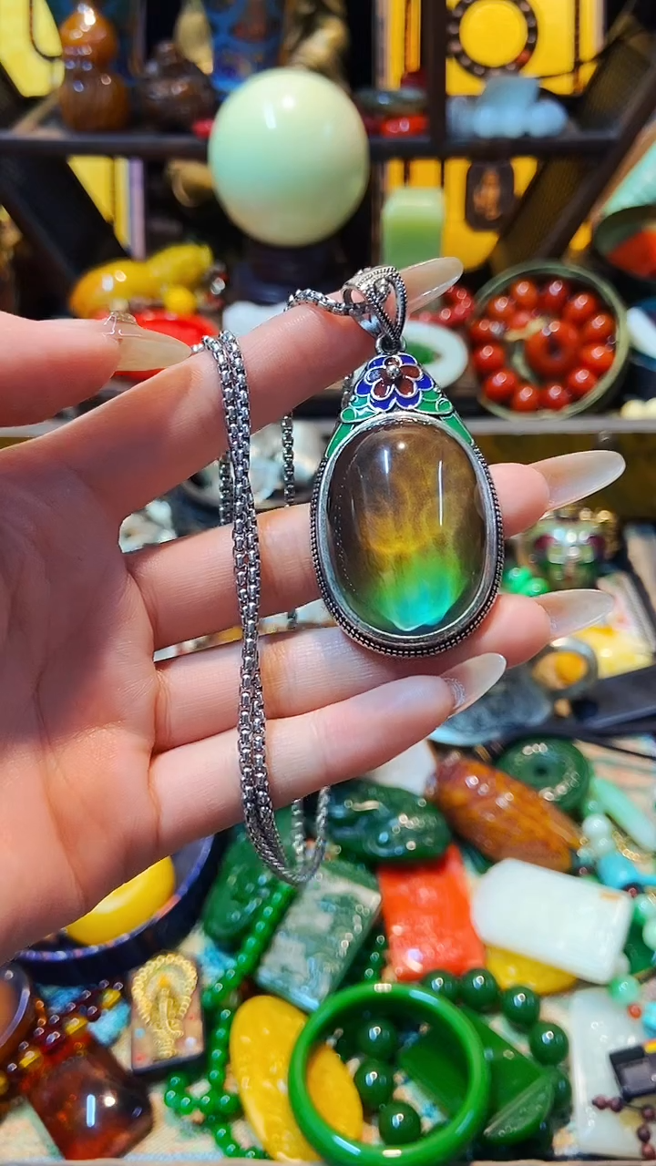 【闪购商品】蓝珀颈饰未镶嵌主播推荐主播推荐