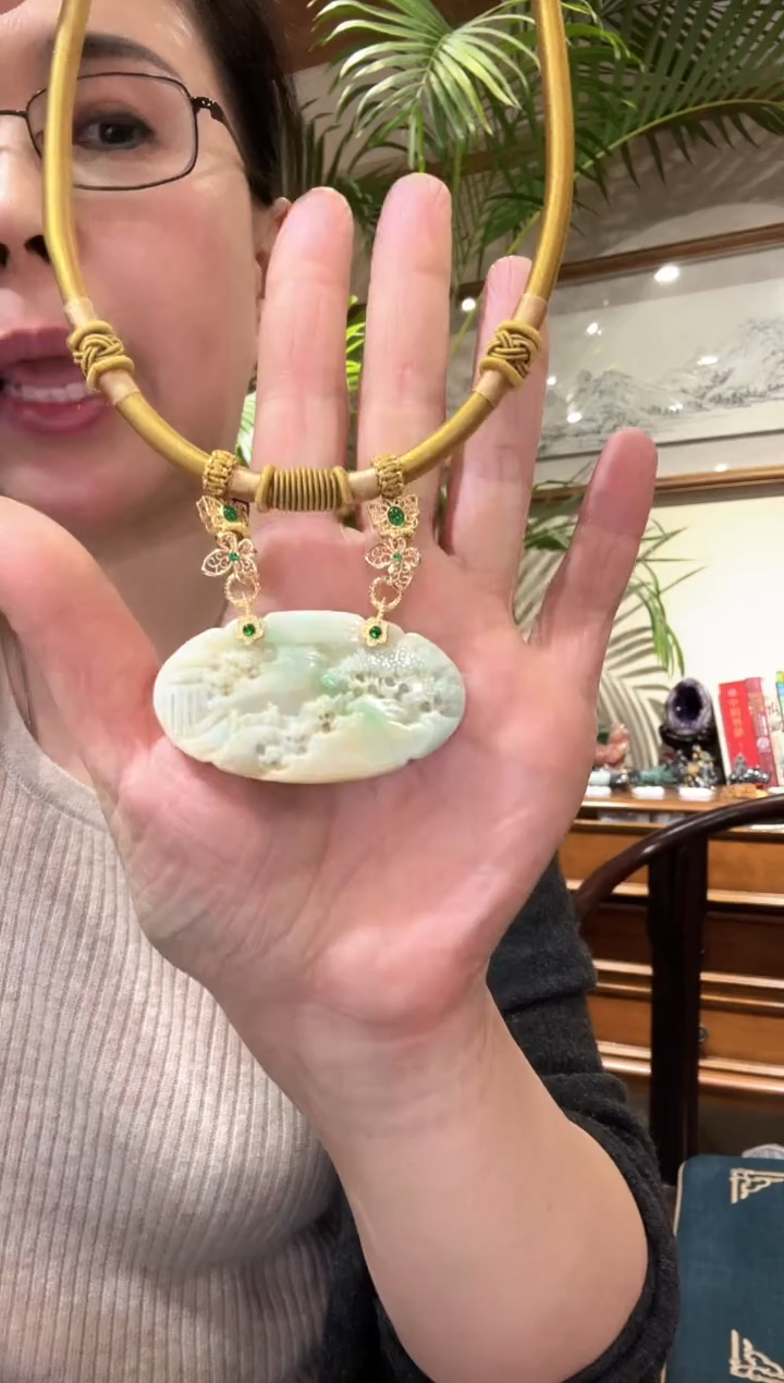 【闪购商品】翡翠颈饰未镶嵌国风