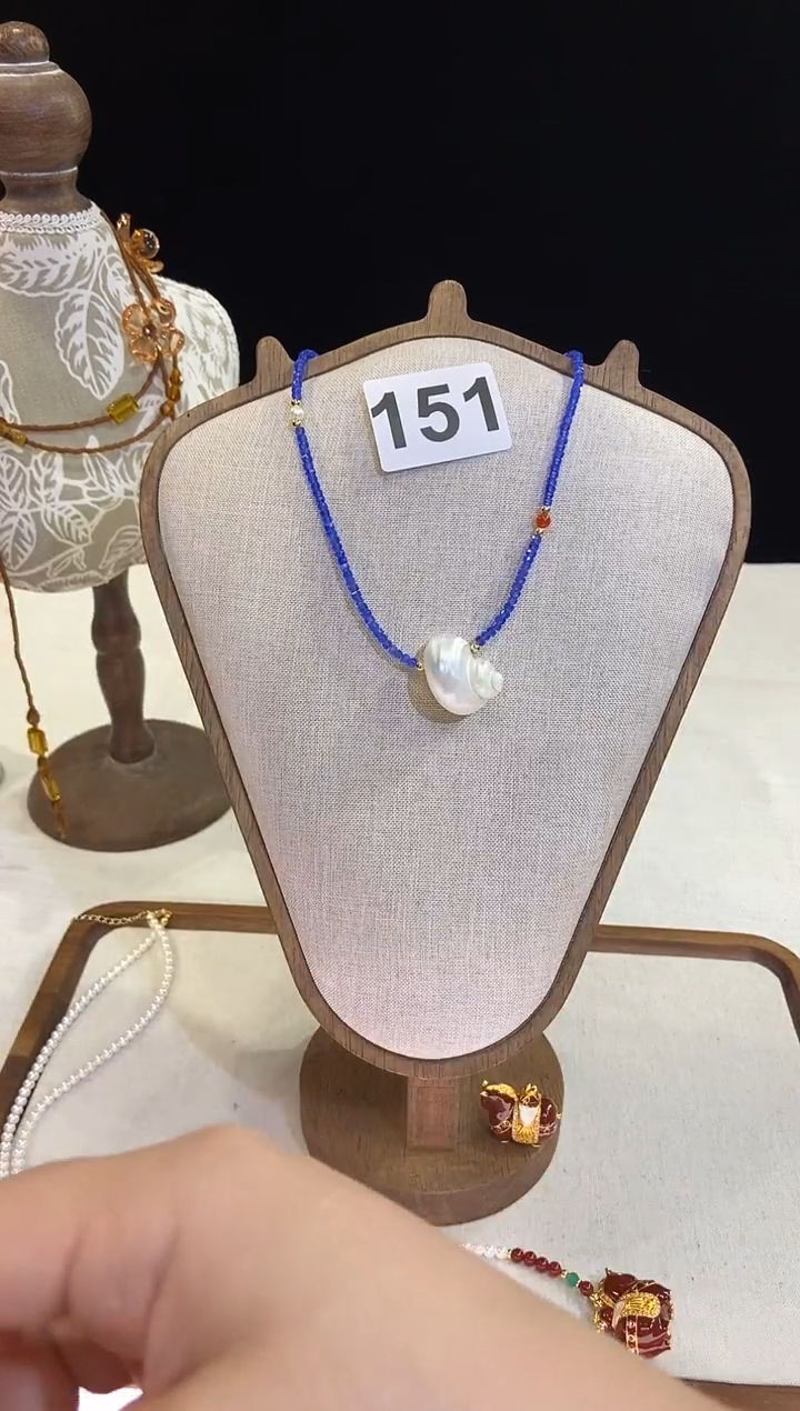 项链钛钢淡水珍珠151