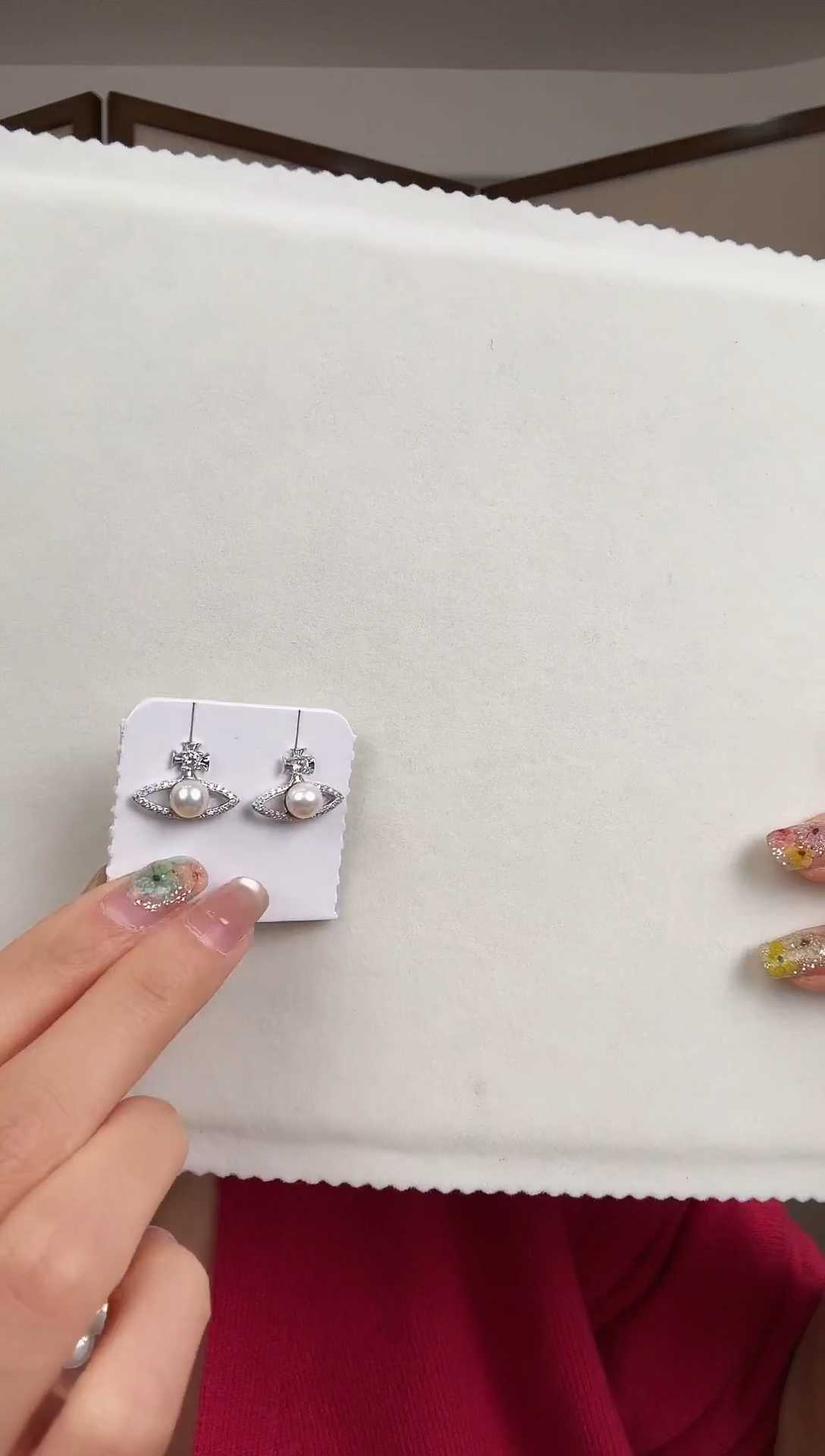 银S925镶嵌耳饰淡水珍珠银款淡水珍珠耳饰