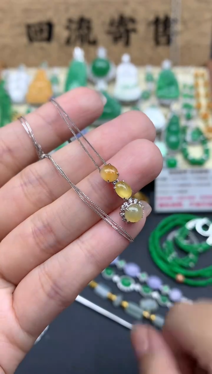 【闪购商品】翡翠颈饰18K金镶嵌454-中国好珍宝