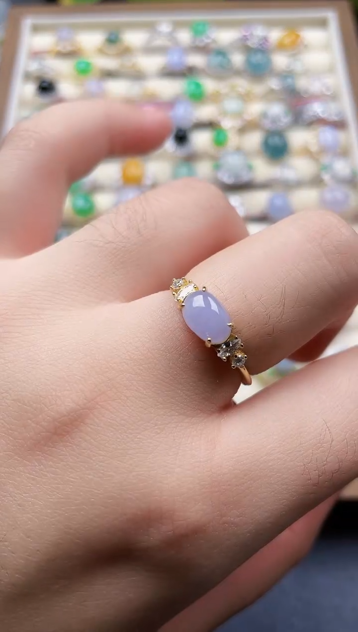 银S925镶嵌戒指翡翠73