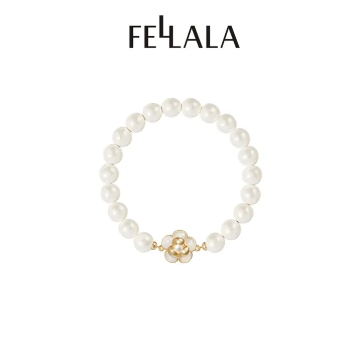  Fellala/翡拉拉 「白山茶」手链百搭轻奢款