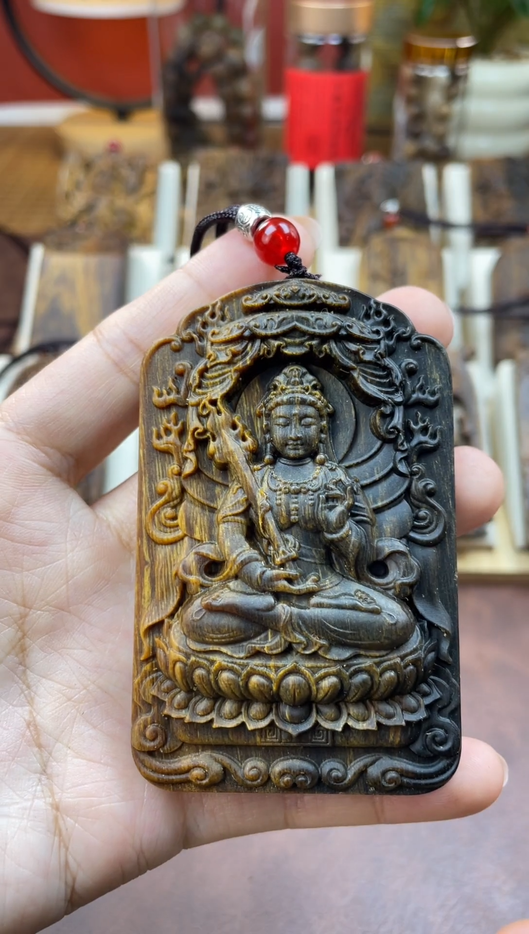 木木雕款芽庄 十二生肖 守护 虚空藏8cm送养香瓶