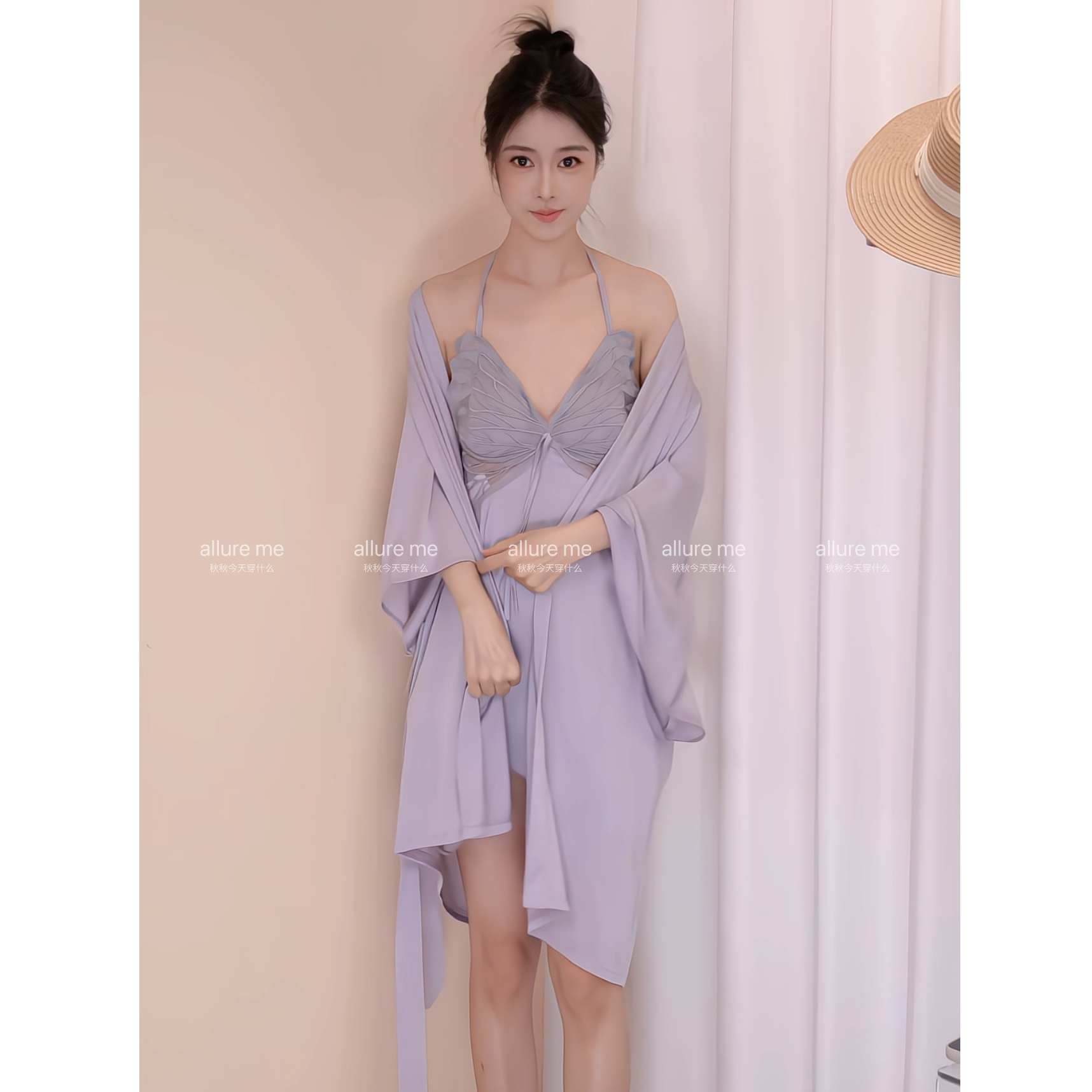 allure me｜【B09-缎面】法式轻奢高定女士睡衣家居服