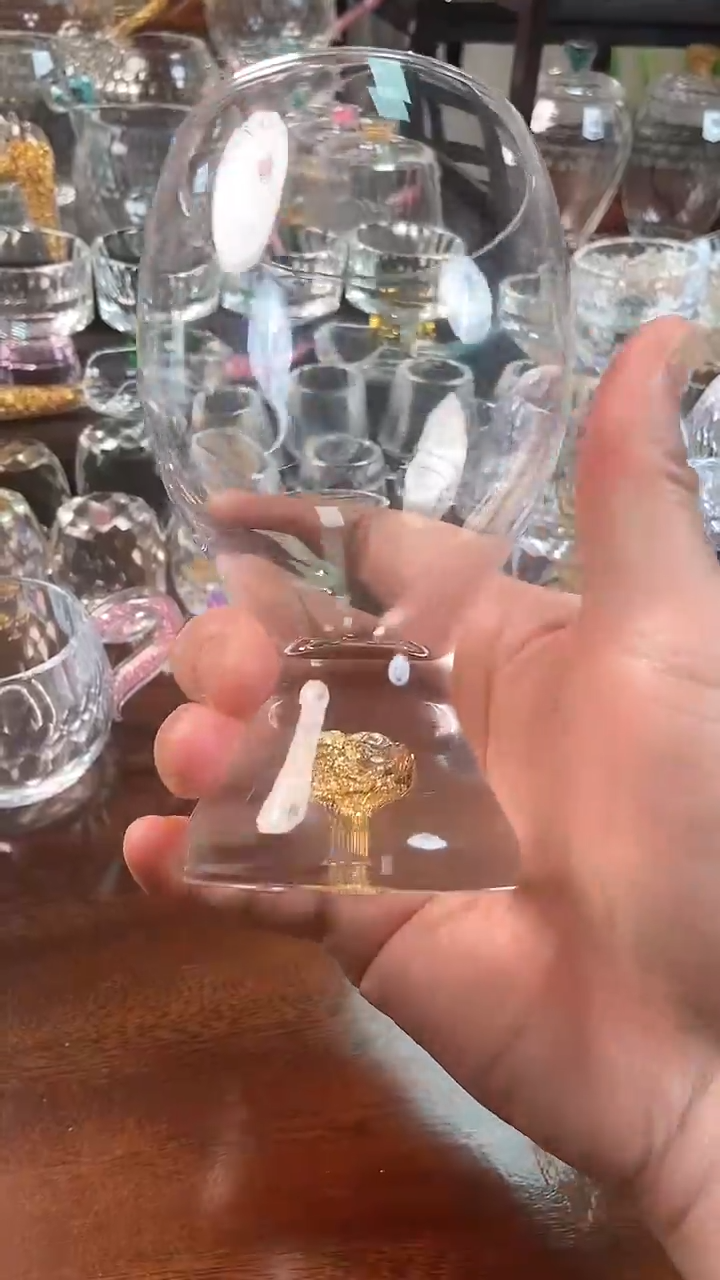 【闪购商品】玺宴新款水晶380毫升啤酒杯金箔