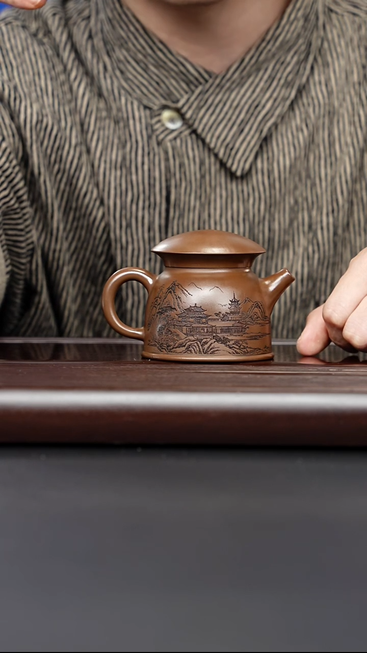 茶壶紫砂宜兴紫砂 僧帽 明朝土