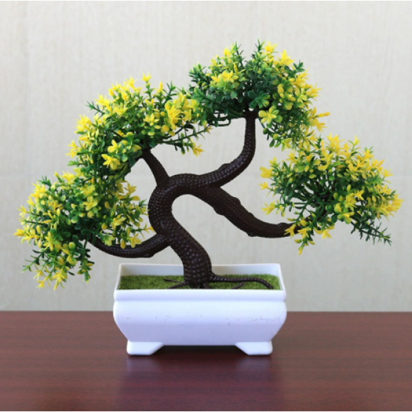 塑料植物盆景小树盆栽塑料花盆栽绿植假花盆栽花卉摆件