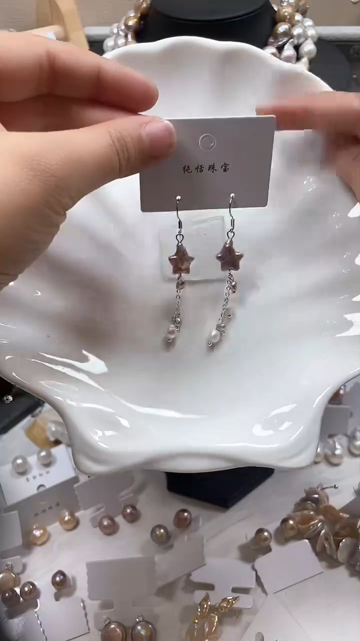 未镶嵌耳饰淡水珍珠【纯恬饰品】