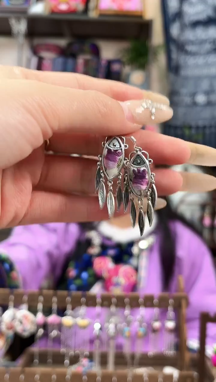 织绣民族风非遗老绣苗银饰品831