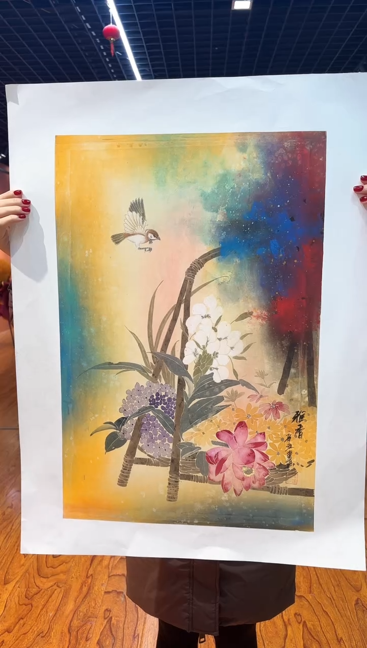 【闪购商品】国画画都展厅-周建真老师亲笔作品26-14