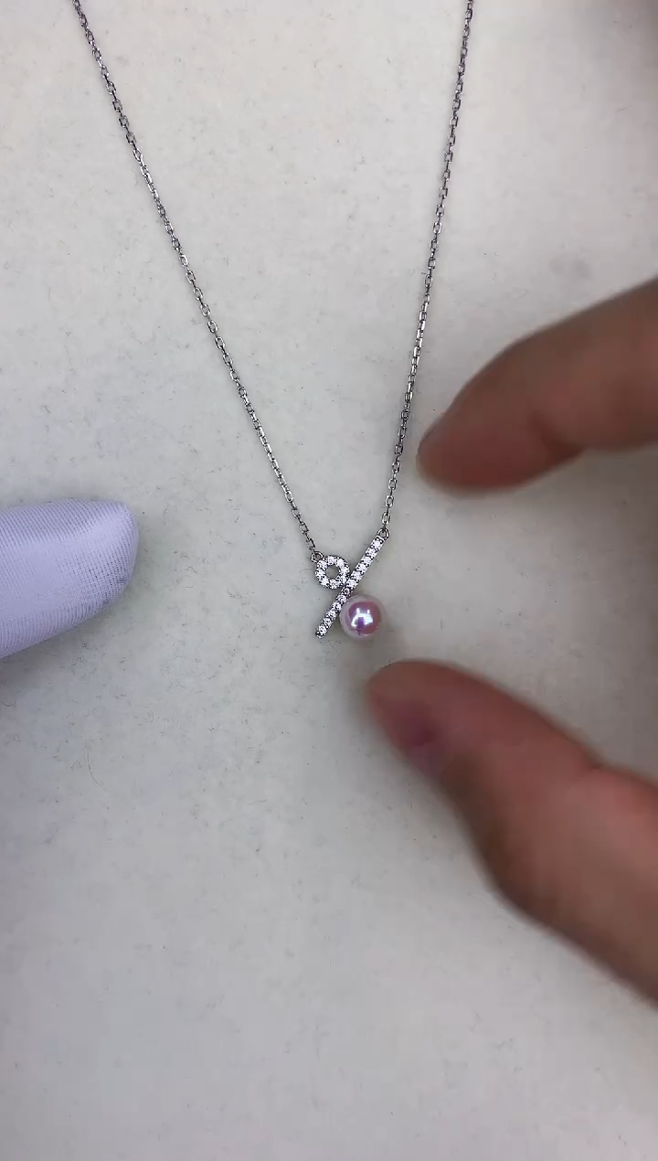 银S925镶嵌DA海水珍珠 GD087 吊坠