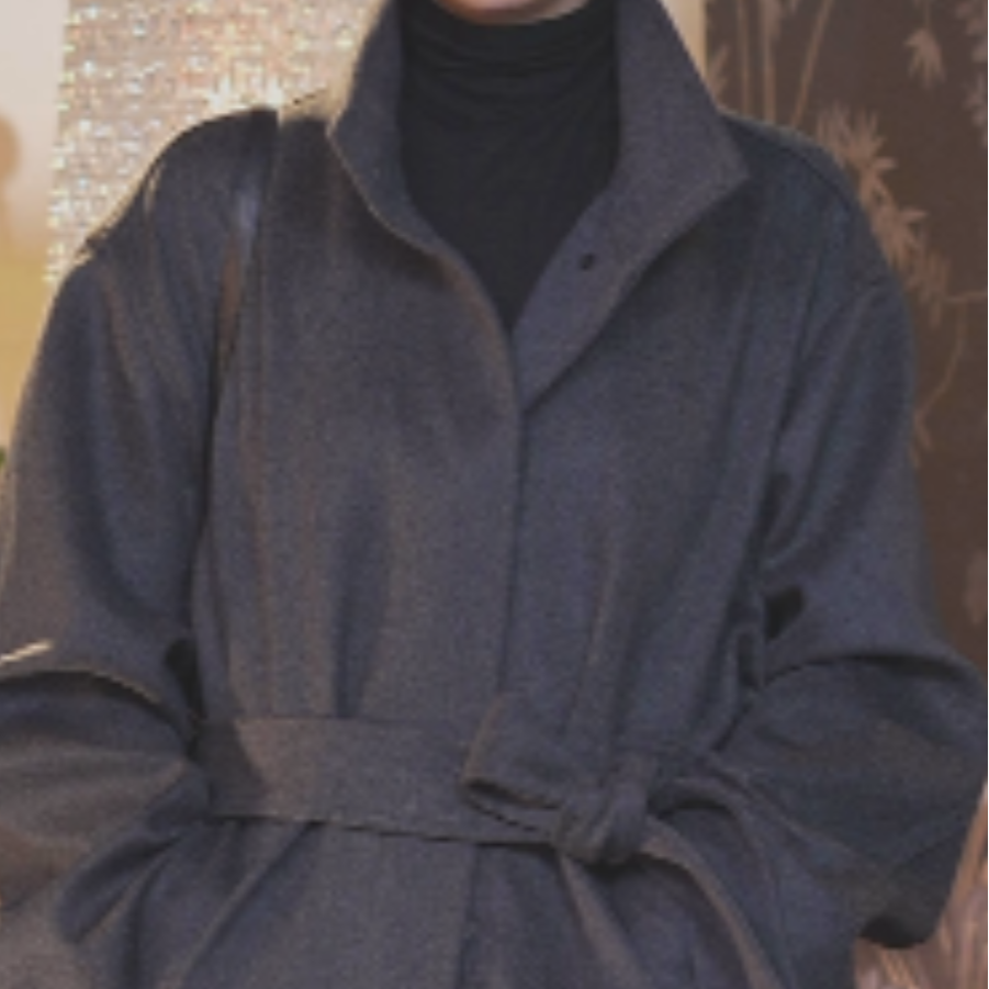 【不退不换欧奢系列】高质感限量稀缺真丝羊毛羊绒加厚混纺毛呢大衣