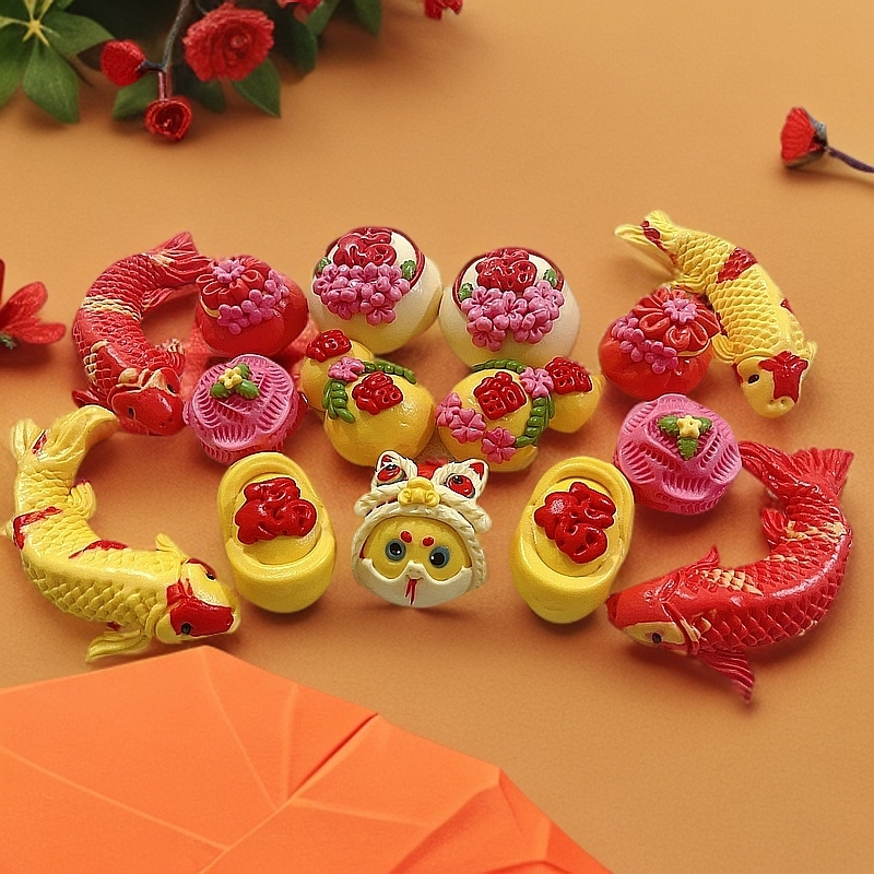 醒狮蛇双年年有余福袋葫芦富贵花锦鲤纳福年货花饽饽年货礼包送礼