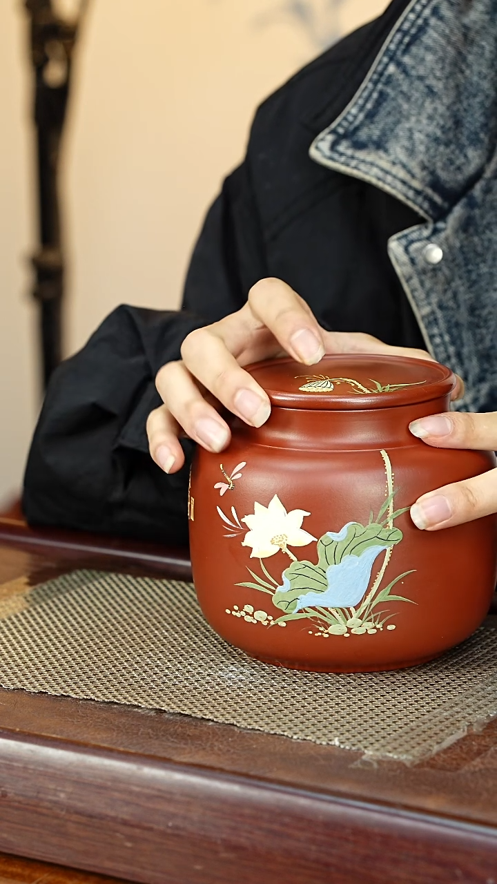 宜兴原矿紫砂茶叶罐