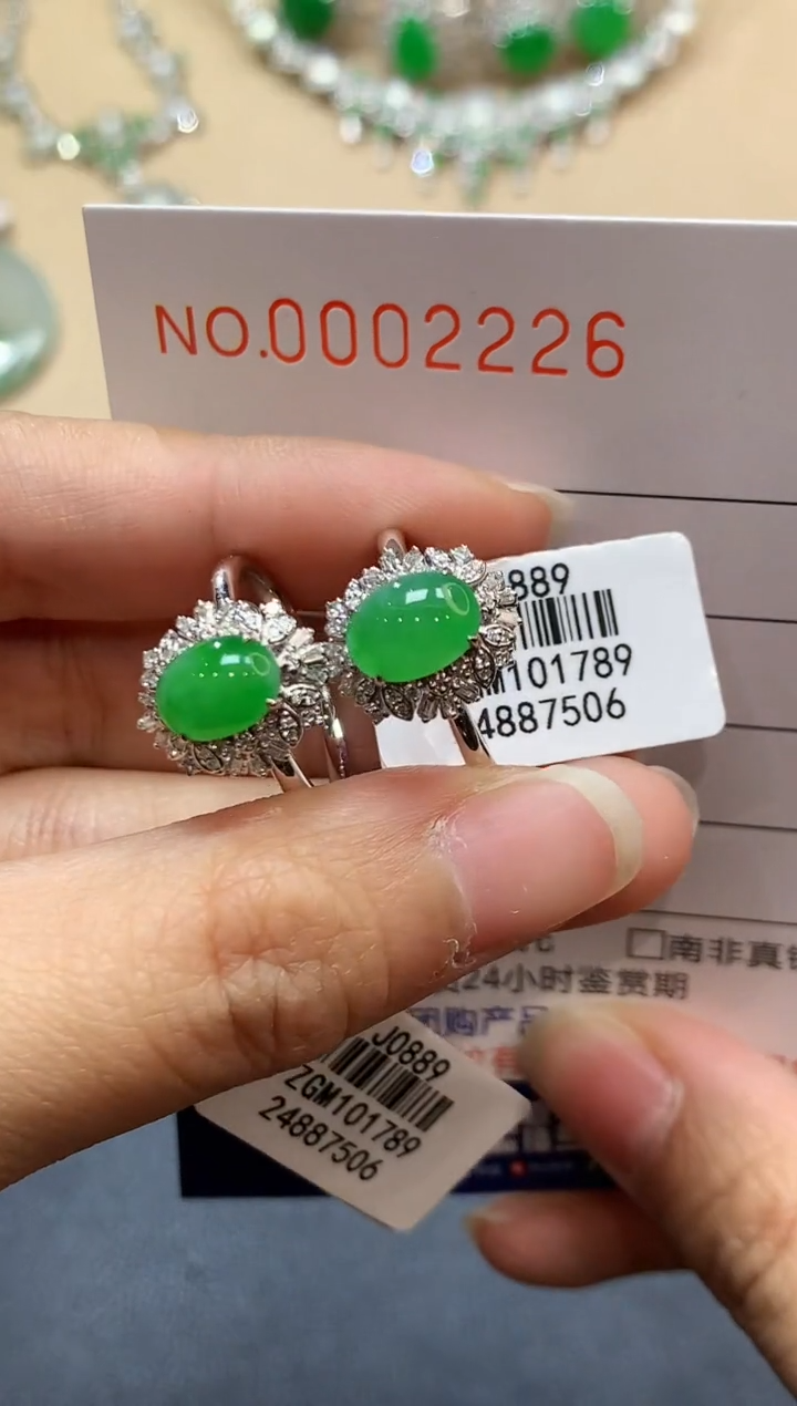 【闪购商品】翡翠戒指18K金镶嵌2226 多样性发其一