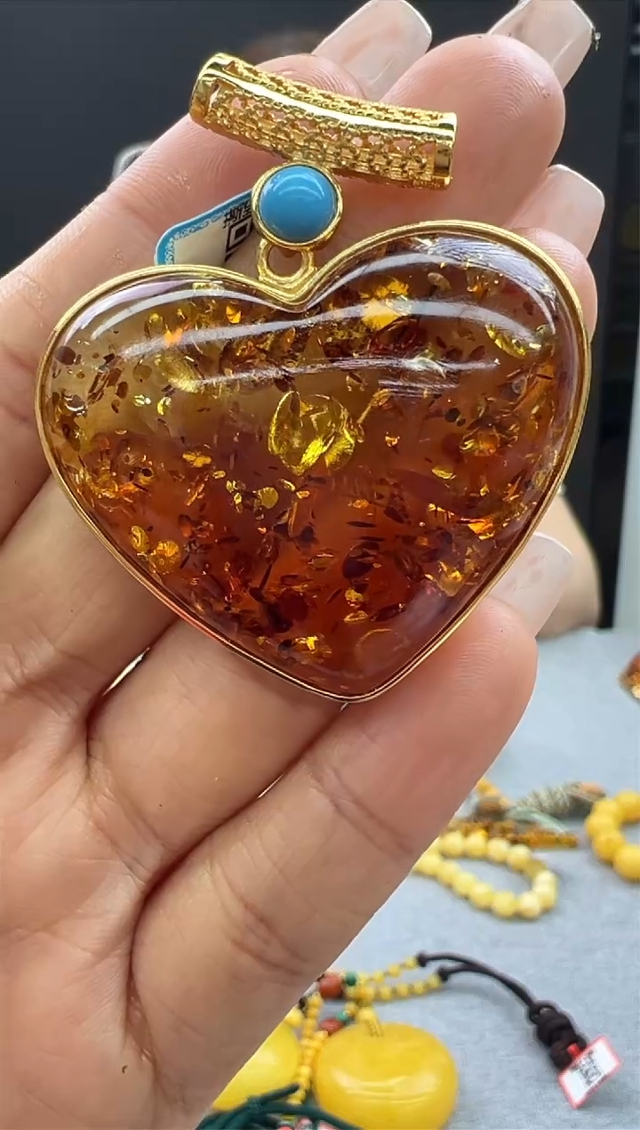 【闪购商品】琥珀颈饰未镶嵌88秒拍号