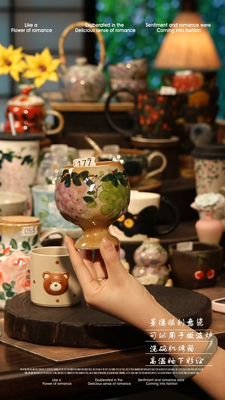 陶瓷景德镇高温釉下彩手工手绘款式@A0177@