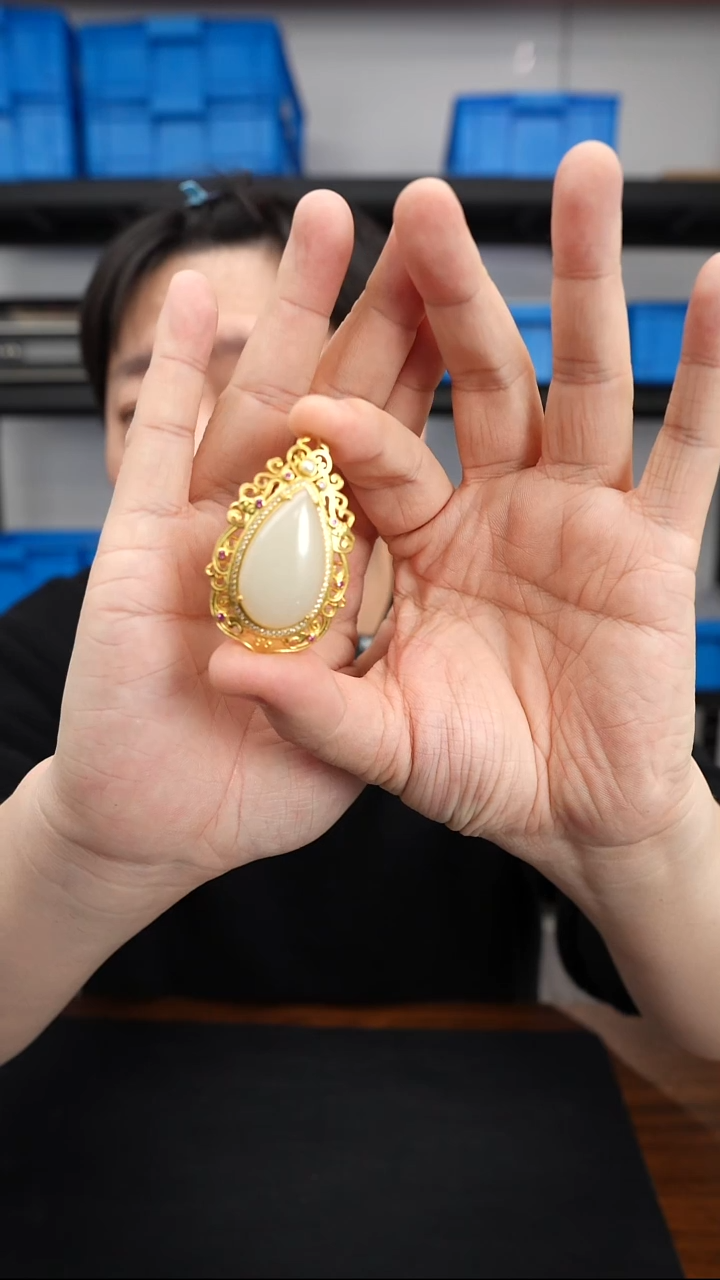 颈饰银S925镶嵌和田玉0102DL365挂坠