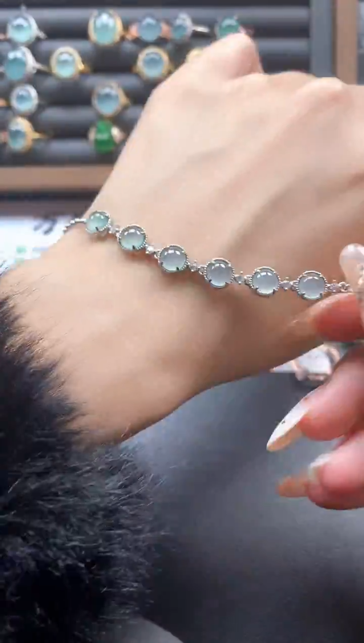 银S925镶嵌戒指翡翠51511