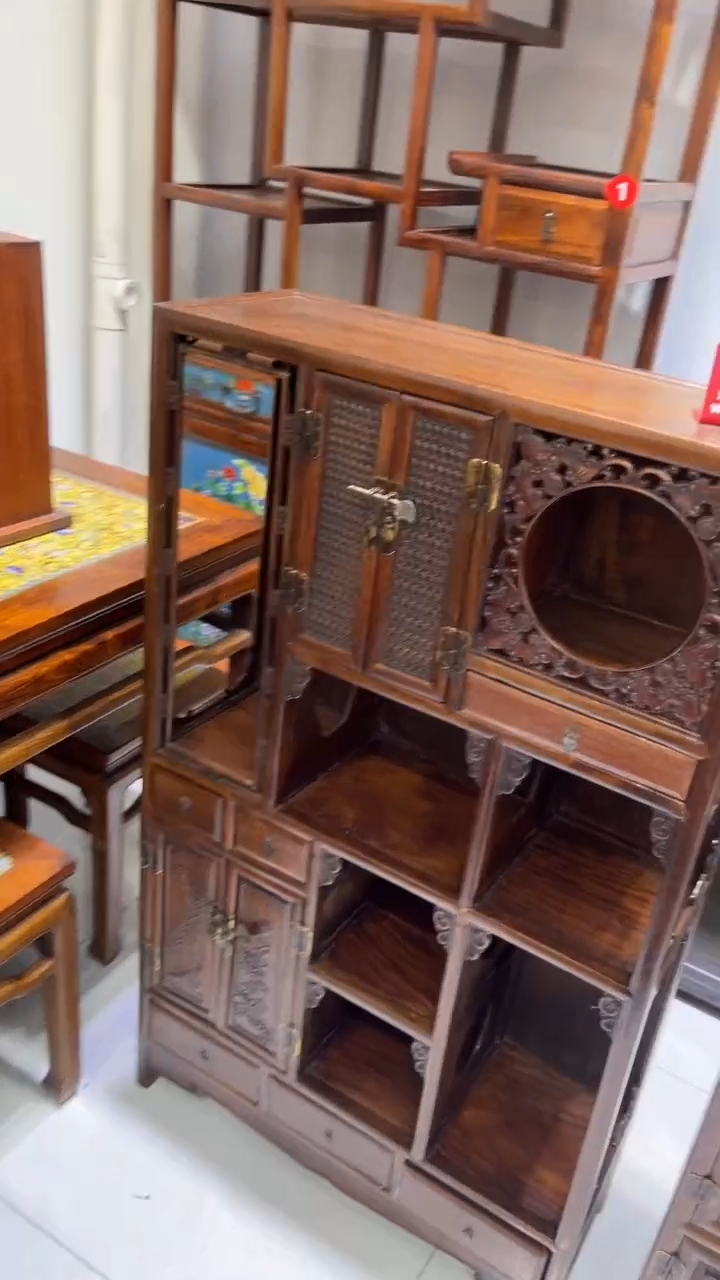 【闪购商品】木雕刻博古柜收纳柜